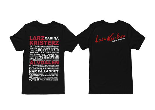 T-shirt med Larz Kristerz låtar